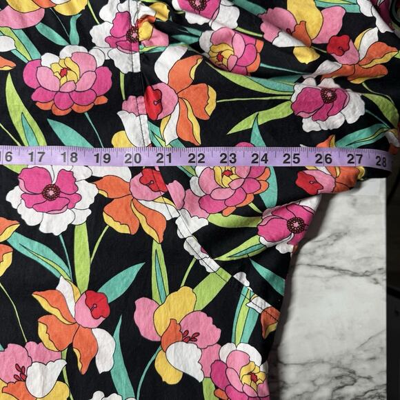 ODDI Floral Puff Half Sleeve Mini Dress Retro Flower Pattern Size Small Pockets - Picture 9 of 12